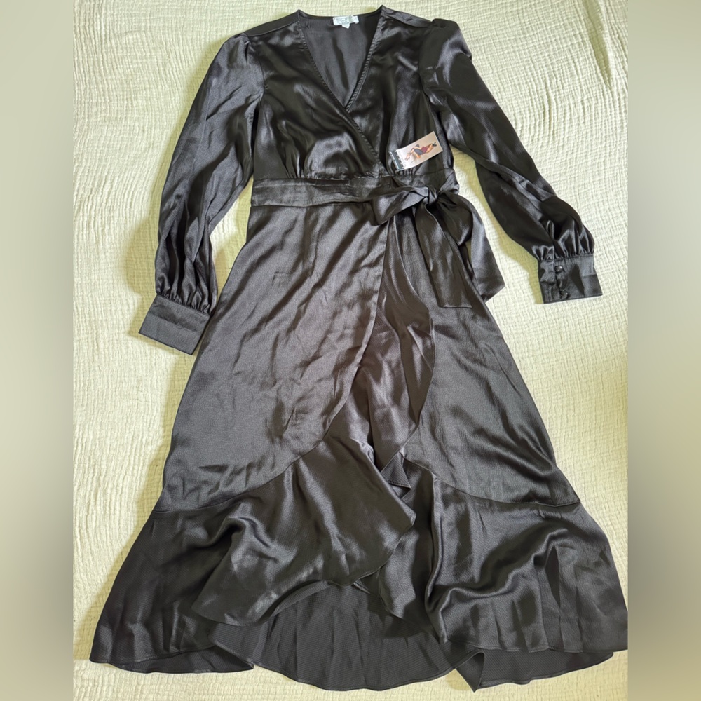 Sofia by Sofia Vergara Black High Low Dress with Wrap Style